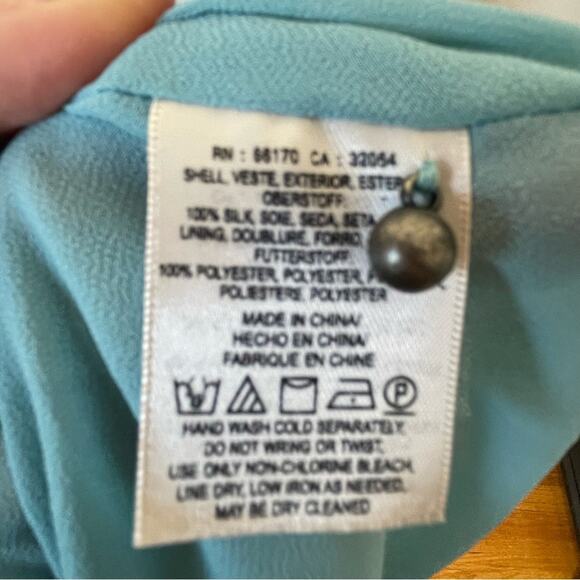 ANTHROPOLOGIE Maeve | aloisia colorful 100% silk watercolor maxi dress size 0 - Picture 8 of 8